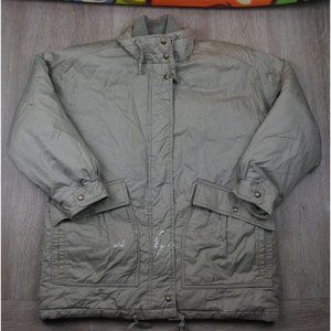Cabelas Vintage Hunting Brown Goose Down Zip Up Ja